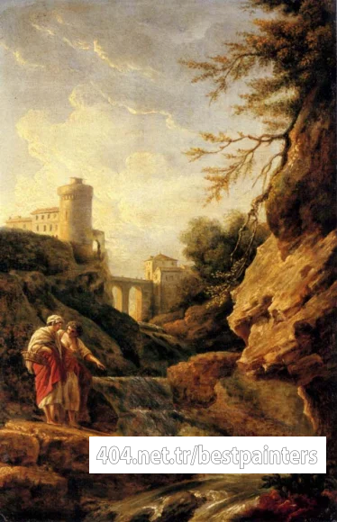 Vernet_Claude_Joseph_Two_Female_Peasants_By_A_Waterfall