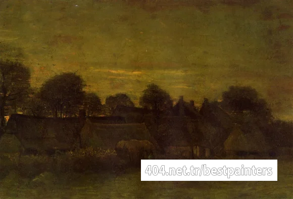 Van_Gogh_Vincent_Village_at_Sunset