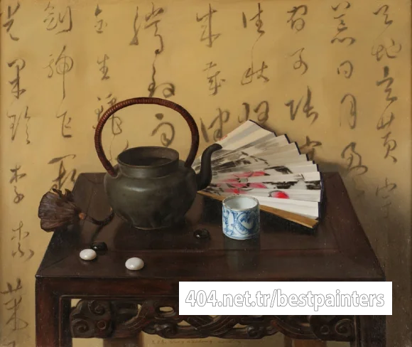 Weidong_Wang_Still_Life_with_Teapot_and_Fan_1632_40