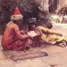Two_Arabs_Reading_in_a_Courtyard