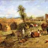 Weeks_Edwin_Lord_Arrival_of_a_Caravan_Outside_The_City_of_Morocco