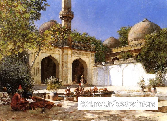 Weeks_Edwin_Lord_Figures_in_the_Courtyard_of_a_Mosque