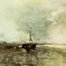 Weissenbruch_Jan_Hendrik_A_Bomschuit_On_The_Beach