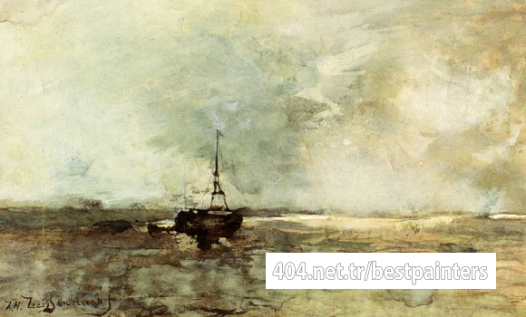 Weissenbruch_Jan_Hendrik_A_Bomschuit_On_The_Beach