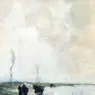 Weissenbruch_Johannes_Hendrik_A_Cow_Standing_By_The_Waterside_In_A_Polder