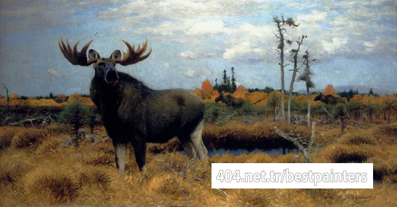Kuhnert_Wilhelm_Elks_In_A_Marsh_Landscape