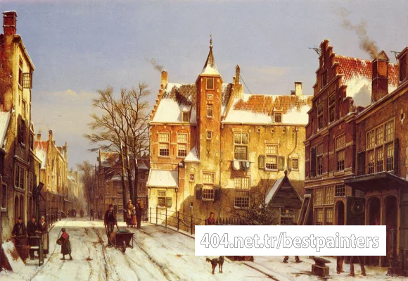 Koekkoek_Willem_A_Dutch_Village_In_Winter