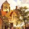 Koekkoek_Willem_A_Street_Scene_In_Haarlem