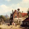 Koekkoek_Willem_Houses_Along_A_Village_Street_In_Summer