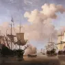 VELDE_Willem_van_de_the_Younger_Calm_Dutch_Ships_Coming_To_Anchor