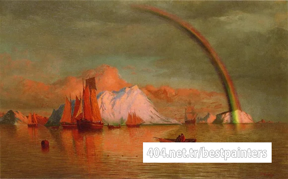 Bradford_William_Arctic_Sunset_with_Rainbow