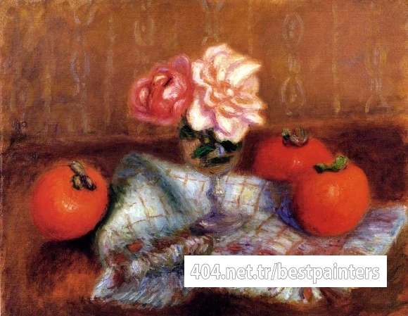 Glackens_William_Roses_And_Persimmons