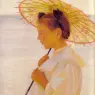 WilliamPaxton_ChildInSunlightorTheChineseParasol_1908