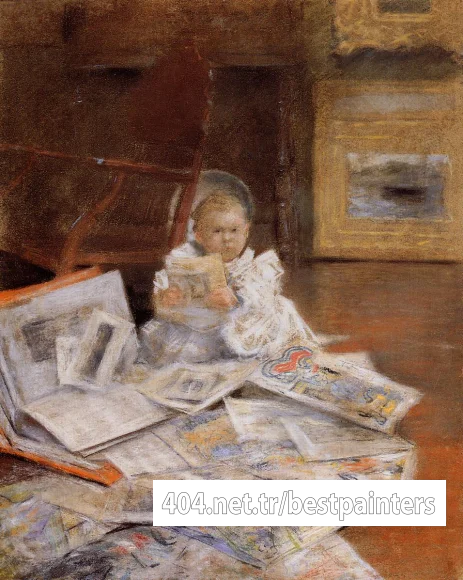 Chase_William_Merritt_Child_with_Prints