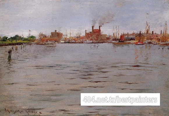 Chase_William_Merritt_Harbor_Scene_Brooklyn_Docks