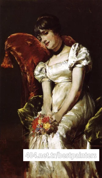 Chase_William_Merritt_Young_Girl_with_Flowers