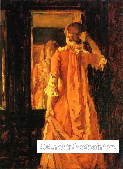Chase_William_Merritt_Young_Woman_Before_a_Mirror