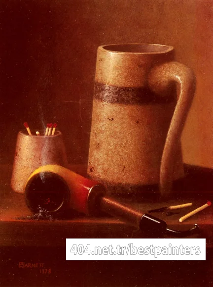 Harnett_William_M_Still_Life_Pipe_And_Mug