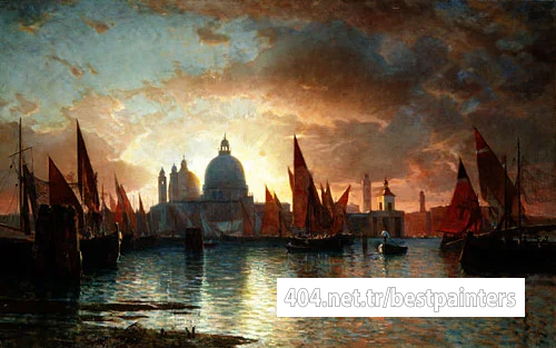 Haseltine_William_Stanley_Santa_Maria_Della_Salute_Sunset