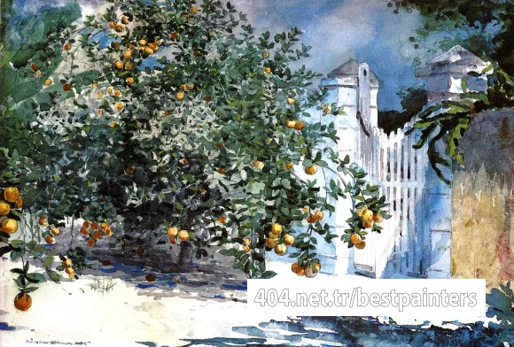 Homer_Winslow_Orange_Tree_Nassau_aka_Orange_Trees_and_Gate