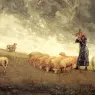 Homer_Winslow_Shepherdess_Tending_Sheep