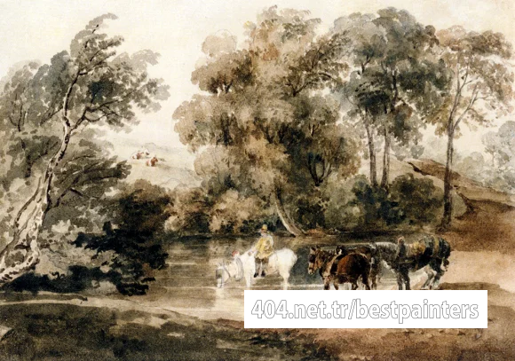 Wint_Peter_De_Horses_Drinking_At_A_Pool