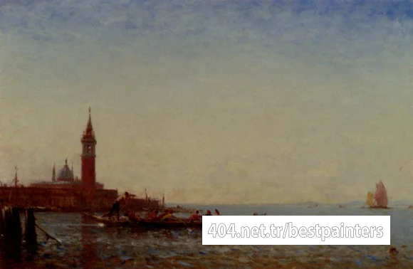 Ziem_Felix_Gondole_Devant_St_Giorgio_Venice