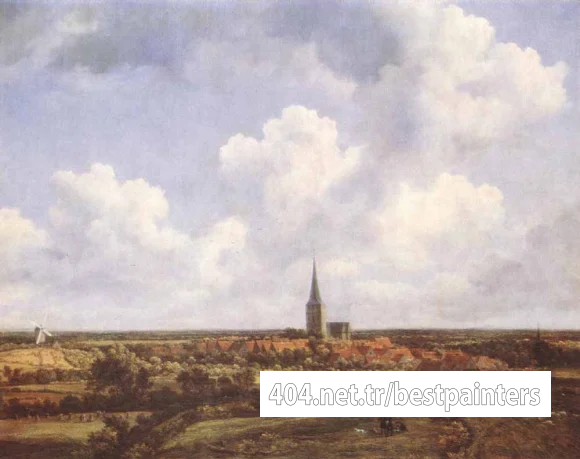 RUISDAEL_Jacob_Isaackszon_van_Landscape_With_Church_And_Village