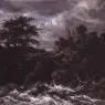 RUISDAEL_Jacob_Isaackszon_van_Waterfall_By_A_Church