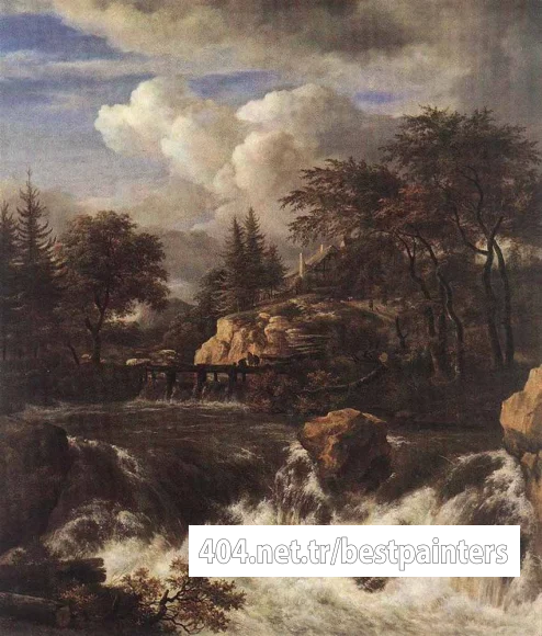 RUISDAEL_Jacob_Isaackszon_van_Waterfall_IN_A_Rocky_Landscape