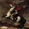 DAVID_Jacques_Louis_Bonaparte_Calm_on_a_Fiery_Steed_Crossing_the_Alps