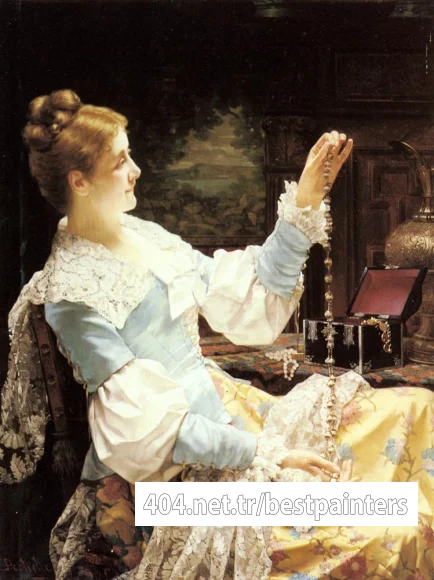 Portielje_Jan_Frederik_Pieter_Admiring_Her_Jewels