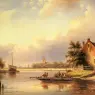 Spohler_Jacob_Jan_Coenraad_A_Summers_Day_At_The_Ferry_Crossing