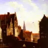 Spohler_Jacob_Jan_Coenraad_Figures_on_a_bridge_in_a_Dutch_Town_Part2
