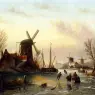 Spohler_Jan_Jacob_Coenraad_A_Frozen_River_Landscape
