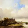 Spohler_Jan_Jacob_Travellers_On_A_Path_Haarlem_In_The_Distance