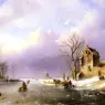 Spohler_Jan_Jacob_Winter_landscape_With_Figures_On_A_Frozen_River
