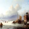 Spohler_Jan_jacob_A_Winter_Landscape_With_Numerous_Skaters_On_A_Frozen_Waterway