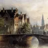 Spohler_Johannes_Franciscus_Capricio_Sunlit_Townviews_In_Amsterdam_1