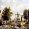 Spohler_Johannes_Franciscus_Capricio_Sunlit_Townviews_In_Amsterdam_2