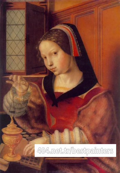 HEMESSEN_Jan_Sanders_van_Woman_Weighing_Gold