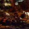 Siberechts_Jan_Figures_With_A_Cart_And_Horses_Fording_A_Stream