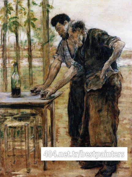 Raffaelli_Jean_Francois_Blacksmiths_taking_a_Drink