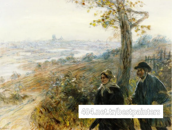 Raffaelli_Jean_Francois_Peasants_Going_to_Town