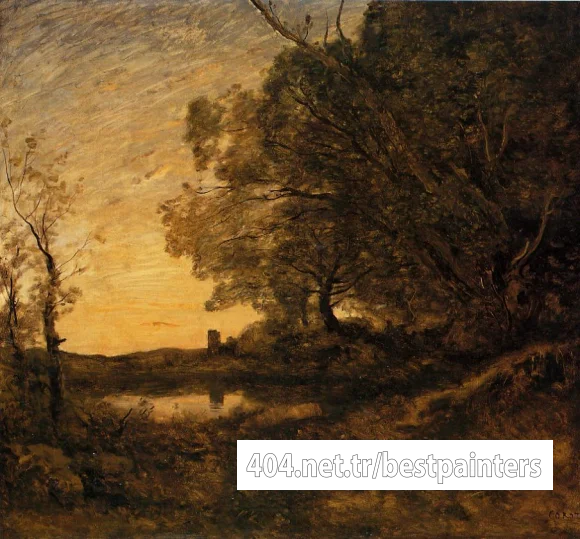 Corot_Evening_Distant_Tower