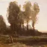 Corot_Jean-Baptiste_Camille_Le_Monastere_Derriere_Les_Arbres