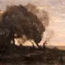 Corot_Jean_Baptiste_Camille_Arbres_Tordus_Sur_Une_Crete