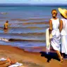Larson_Jeffrey_2001_A_Day_At_The_Beach_20by36in