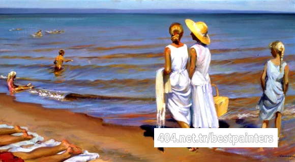 Larson_Jeffrey_2001_A_Day_At_The_Beach_20by36in