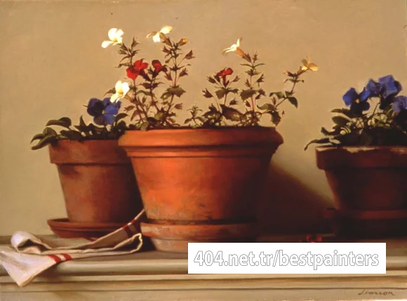 Larson_Jeffrey_2001_Potted_Flowers_18by24in